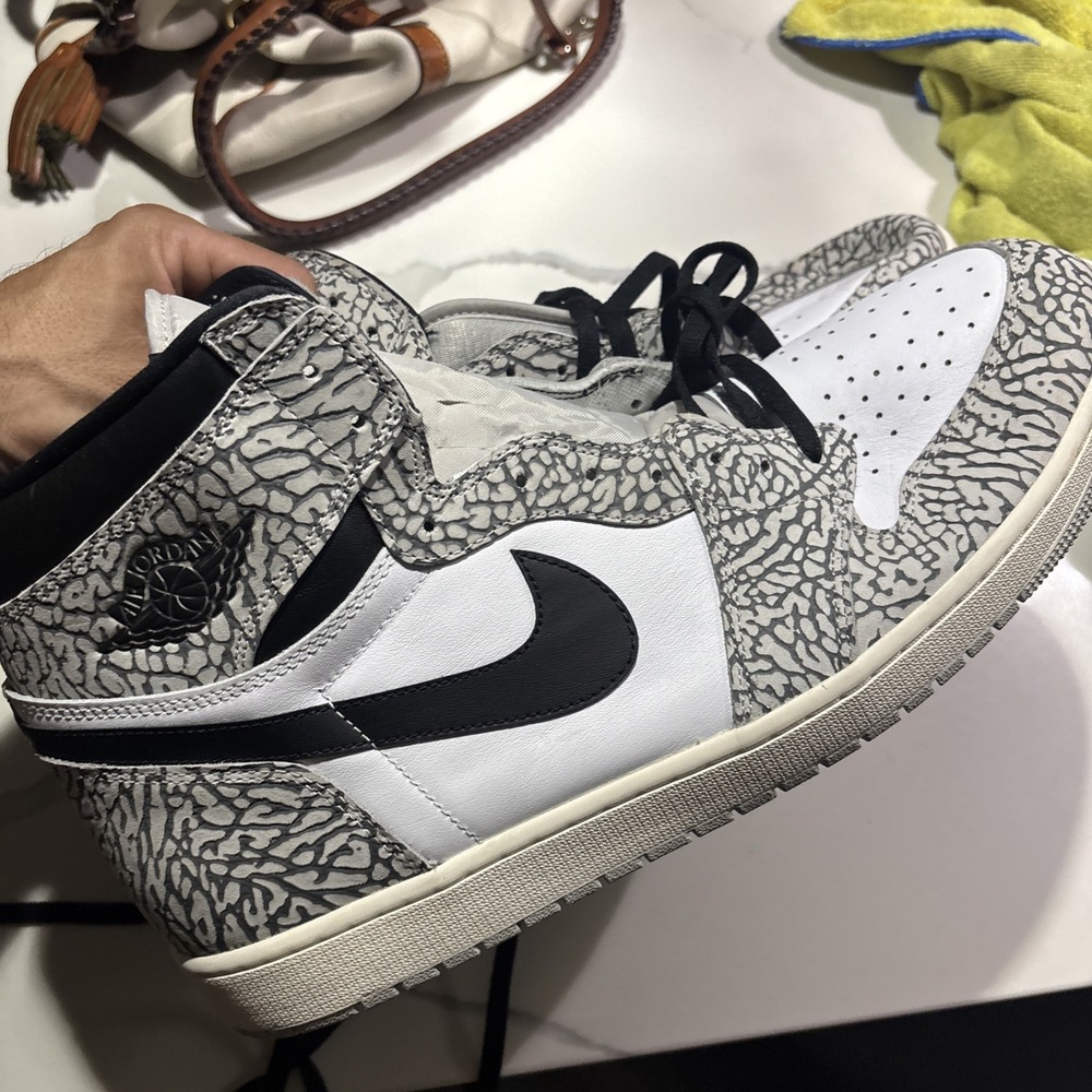 Size 18 - Air Jordan 1 Retro OG High White Cement